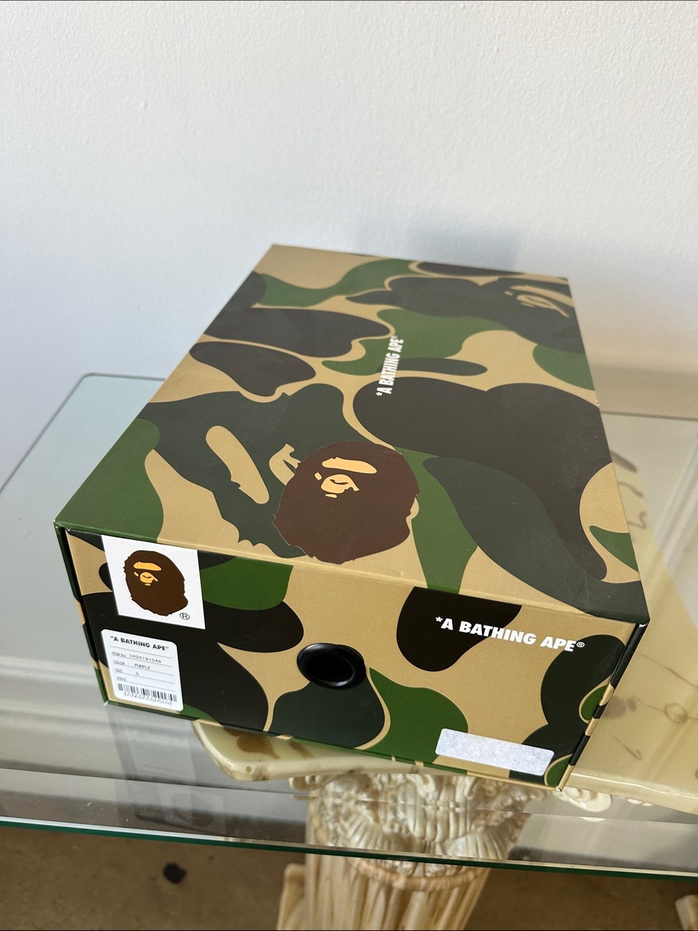 A Bathing Ape Camo Shoe Box - Green/Brown/Black